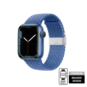 Crong Wave Band – Braided Apple Watch Strap 38/40/41/42mm (Blue)