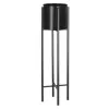 Põrandale asetatav lillealus Springos GA0196, 74 cm, must, modernne loft-stiil