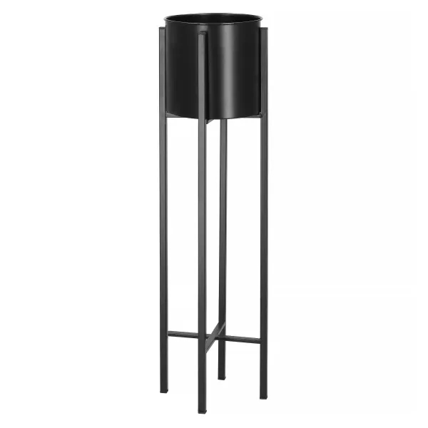Standing Flower Stand Springos GA0196, 74 cm, Black, Modern Loft Style