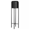 Brīvi stāvošs puķu statīvs Springos GA0196, 74 cm, melns, moderns loft stils