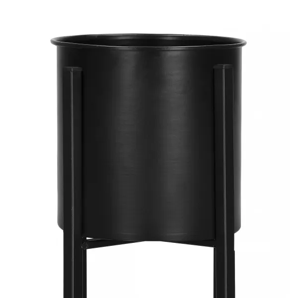 Standing Flower Stand Springos GA0196, 74 cm, Black, Modern Loft Style