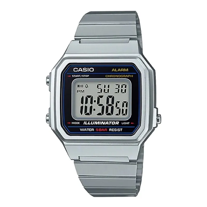 Unisex kellot Casio B650WD-1AEF Musta Hopeinen (Ø 41 mm)