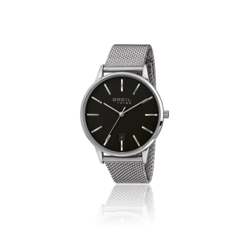 Meeste Kell Breil EW0458 Must Hõbedane (Ø 41 mm)