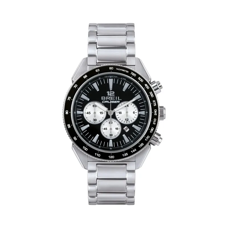 Мужские часы Breil TW1924 Чёрный Серебристый (Ø 44 mm)