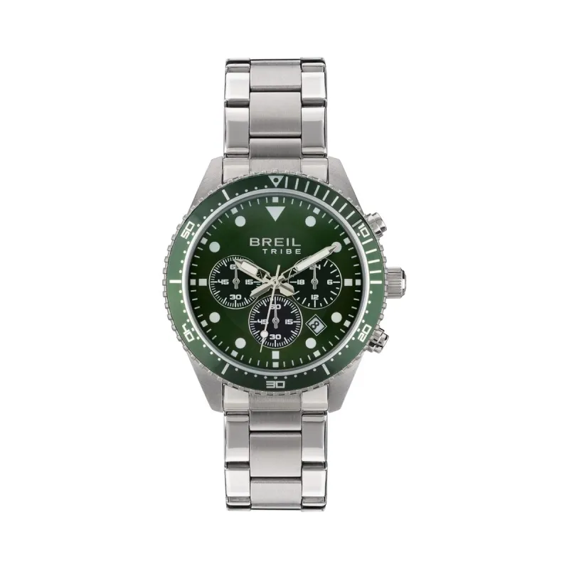 Unisex Pulkstenis Breil EW0638 Zaļš Sudrabains