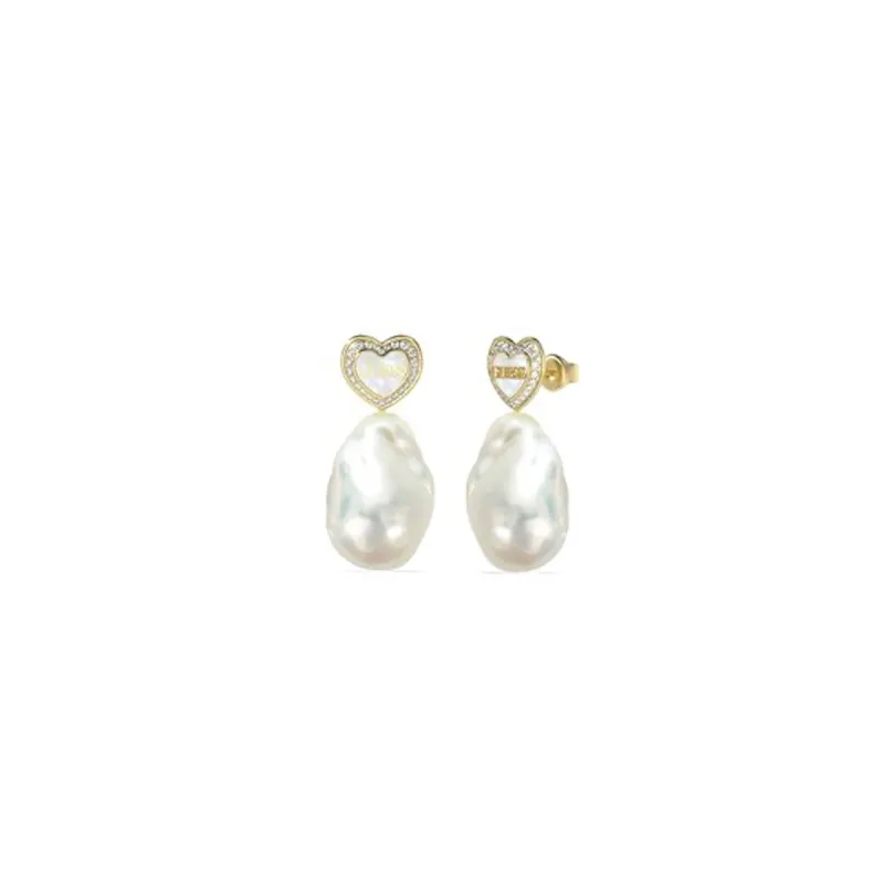 Moteriški auskarai Guess JUBE04022JWYGWHT-U Plienas