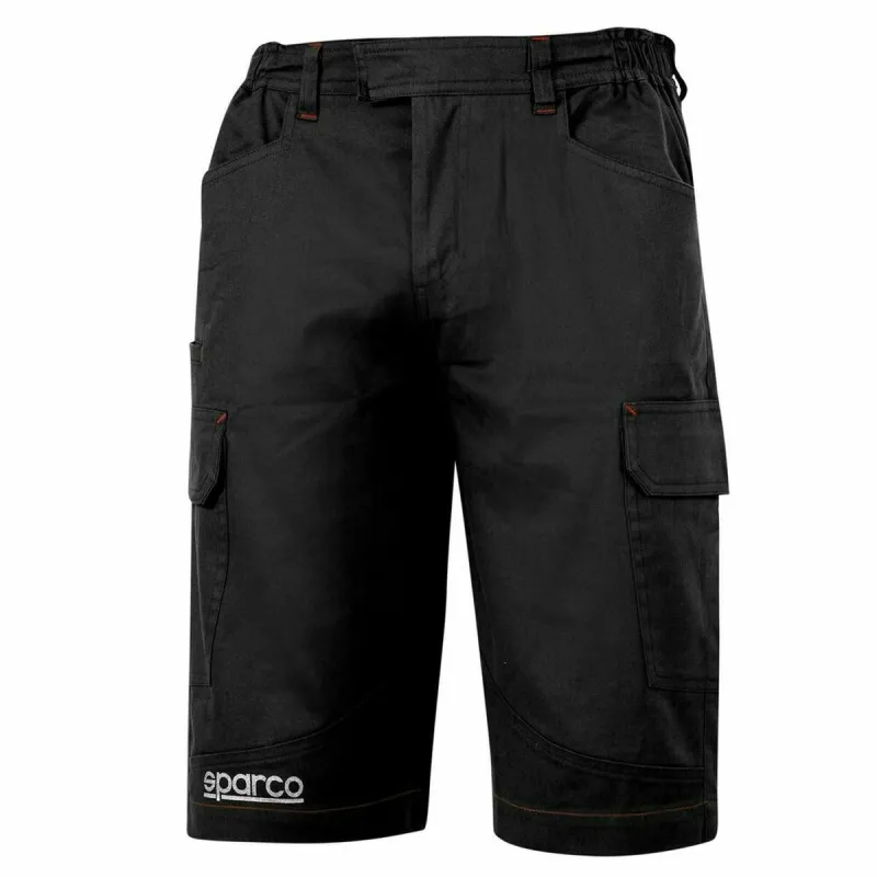Trumpos kelnės Sparco Juoda Elastingas