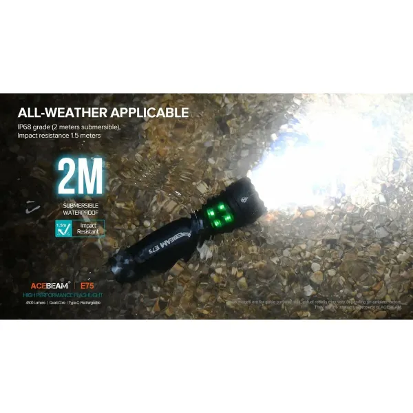 фонарь Acebeam E75 BLACK 5000K