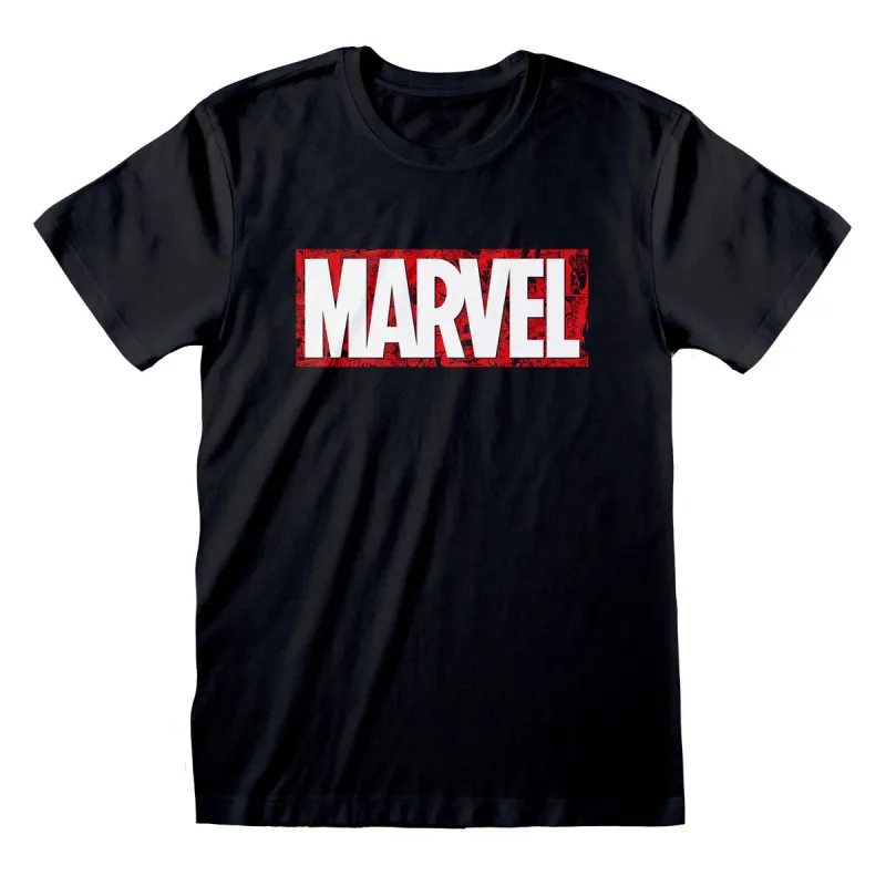 Uniseksiniai marškinėliai su trumpomis rankovėmis Marvel Juoda