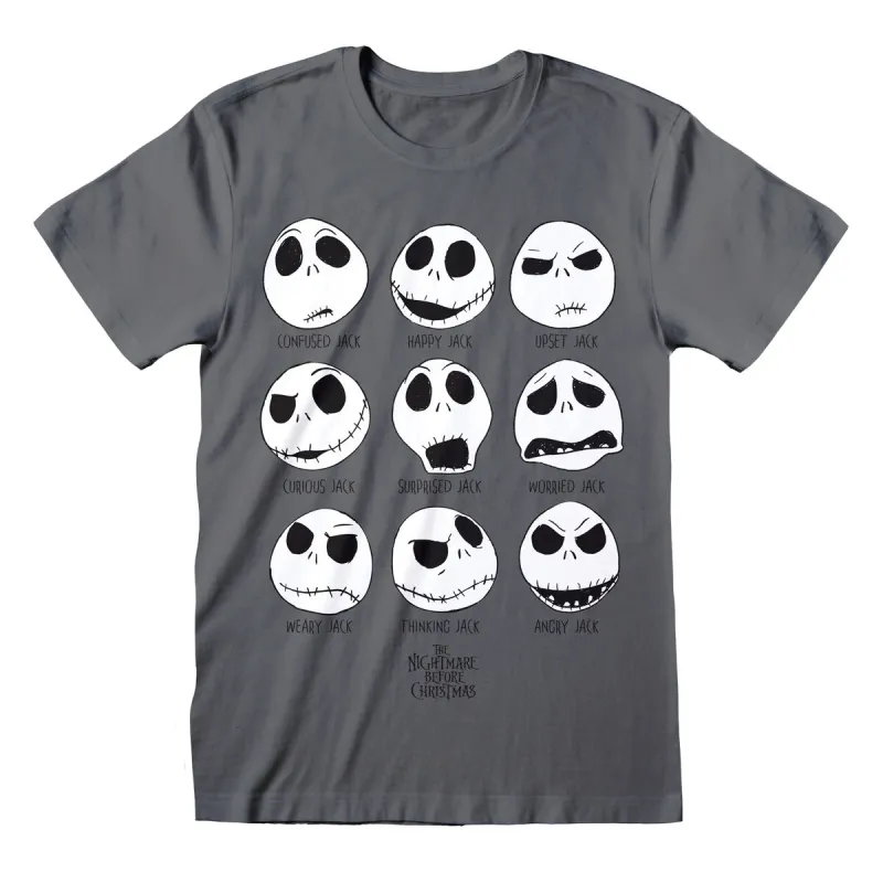 Lühikeste varrukatega T-särk, meeste ja naiste The Nightmare Before Christmas Many Faces Tumehall