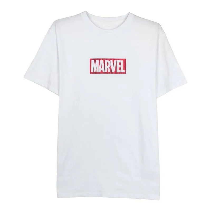 Футболка с коротким рукавом мужская Marvel Белый взрослых