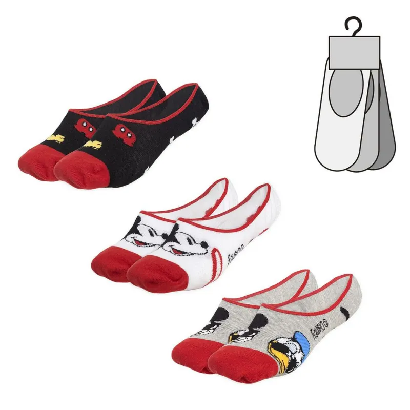 Zeķes Mickey Mouse Unisekss 3 pāri