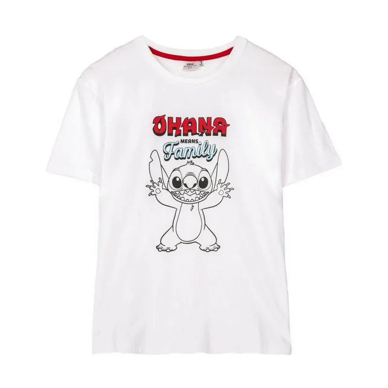Футболка с коротким рукавом женская Stitch Белый