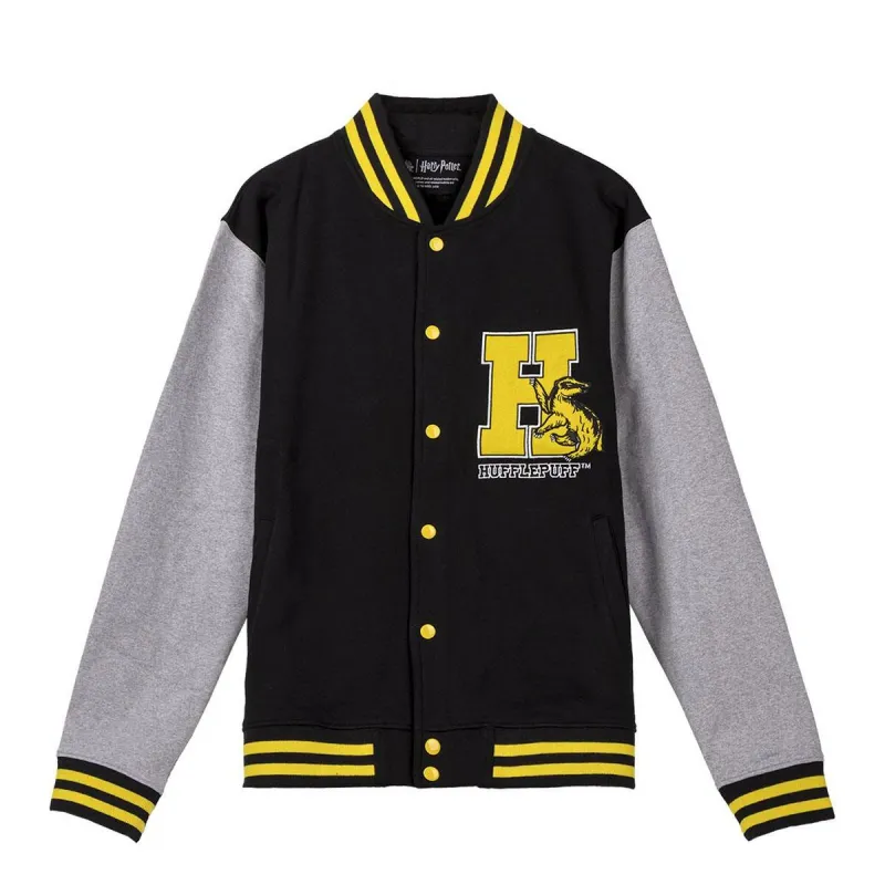 Unisex Sporta Krekls bez Kapuča Harry Potter Hufflepuff Melns Pelēks