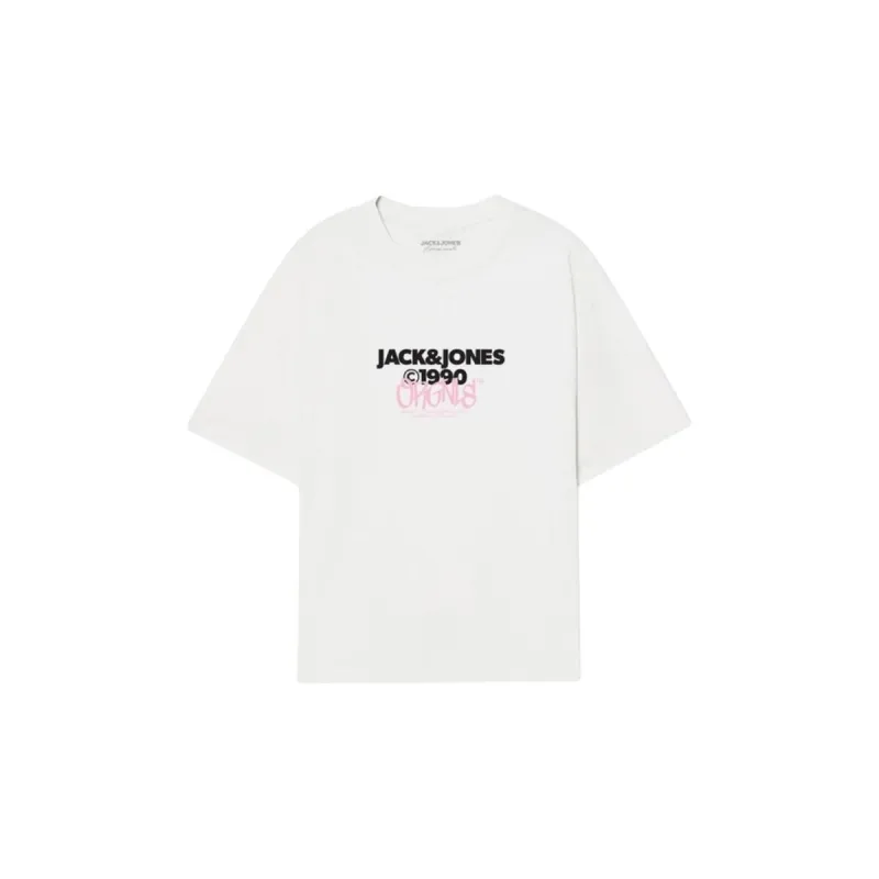 Vyriški marškinėliai su trumpomis rankovėmis Jack & Jones JORBUSHWICK TEE SS CREW NECK FST 12263939 Balta
