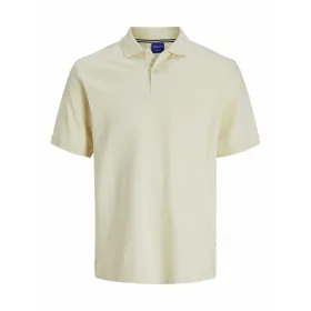 Vīriešu Polo ar Īsām Piedurknēm Jack & Jones JORFREDERIKSBERG Bēšs