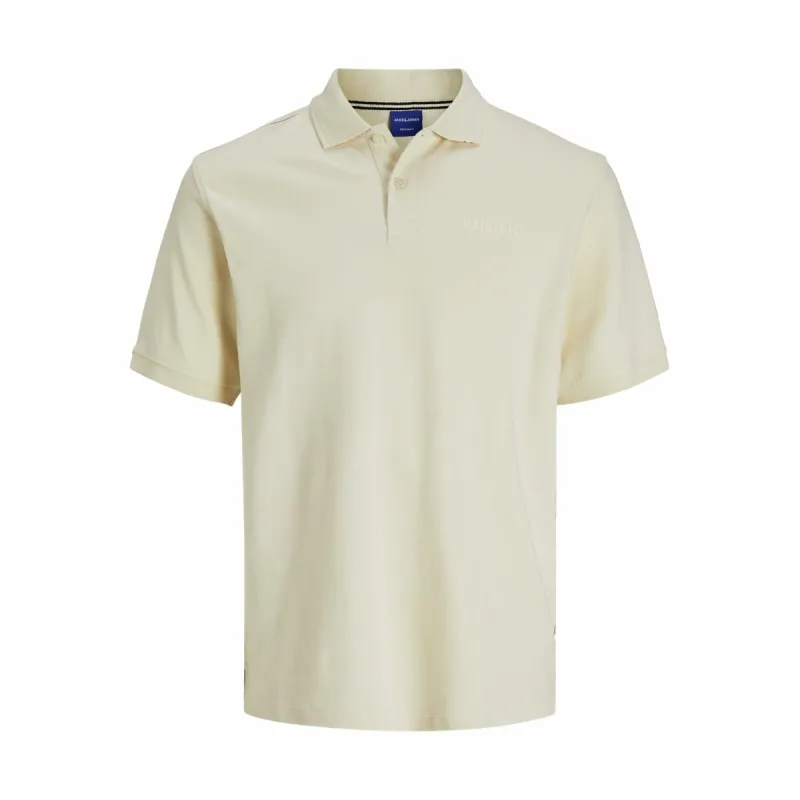 Vīriešu Polo ar Īsām Piedurknēm Jack & Jones JORFREDERIKSBERG Bēšs