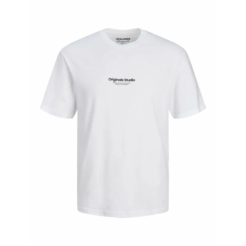 Lühikeste varrukatega T-särk, meeste Jack & Jones JORVESTERBRO TEE SS 12240121 Valge