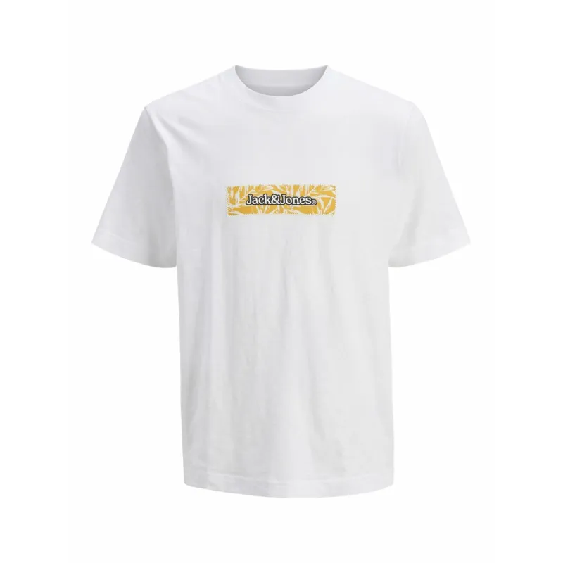 Lühikeste varrukatega T-särk, meeste Jack & Jones JORSPLIT AOP BRANDING TEE 12272993 Valge