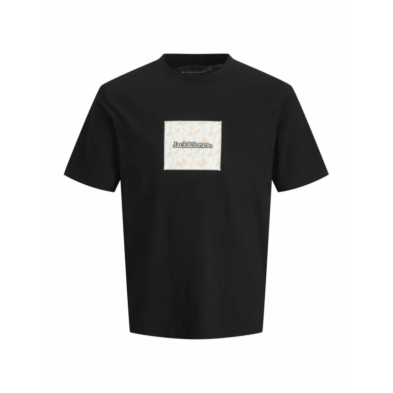 Miesten T-paita Jack & Jones JORSPLIT AOP BRANDING TEE 12272993 Musta
