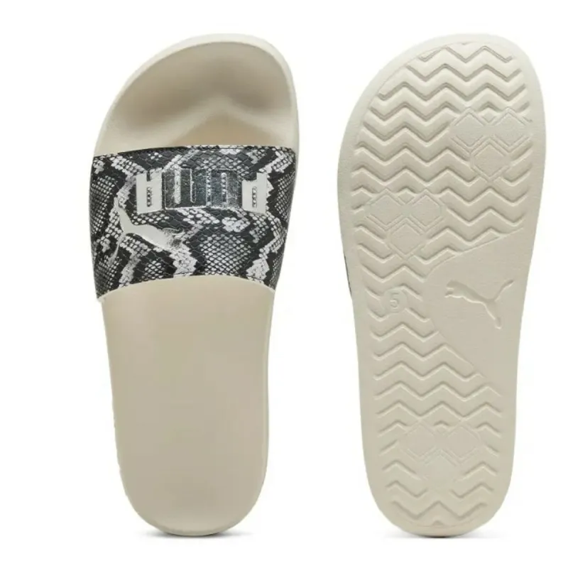 Paplūdimio šlepetės moterims Puma Leadcat 2.0 Snake Chic SS25 400680 02 Rusvai gelsva