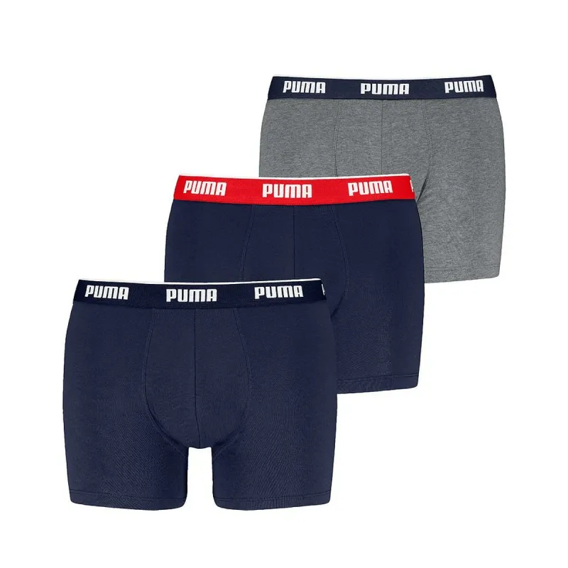 Мужские боксеры Puma 701234187 005 Серый 3 штук