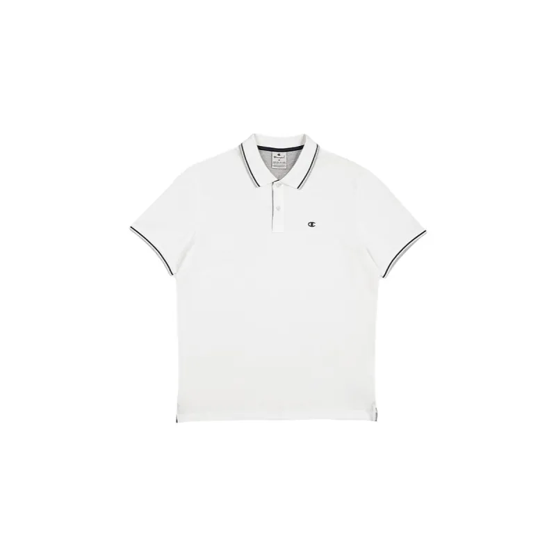 Men’s Short Sleeve Polo Shirt Champion CHAMPION POLO 220897 White