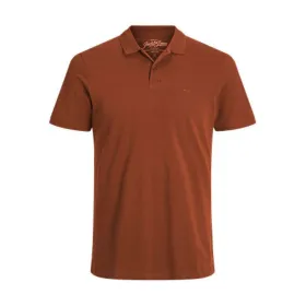 Vīriešu Polo ar Īsām Piedurknēm Jack & Jones JJEBASIC POLO SS NOS 12136516 Brūns