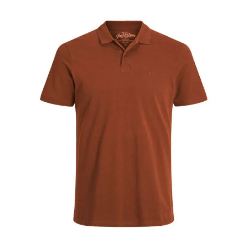 Vīriešu Polo ar Īsām Piedurknēm Jack & Jones JJEBASIC POLO SS NOS 12136516 Brūns