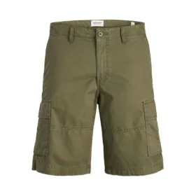 Meeste Lühikesed Püksid Jack & Jones JPSTCOLE MATEO CARGO SHORT MID 12274389 Roheline