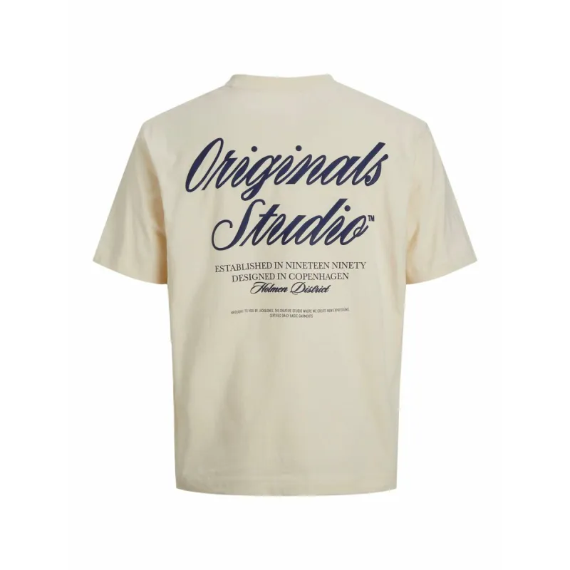 Lühikeste varrukatega T-särk, meeste Jack & Jones JORNORREBRO TYPO TEE SS CREW NECK NOOS 12282898 Beež