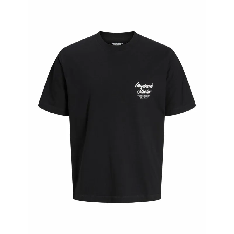 Vyriški marškinėliai su trumpomis rankovėmis Jack & Jones JORNORREBRO TYPO TEE SS CREW NECK NOOS 12282898 Juoda