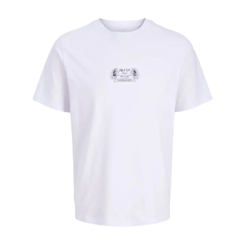 Vyriški marškinėliai su trumpomis rankovėmis Jack & Jones JORRETRO TEE SS CREW NECK SMU 12288009 Balta