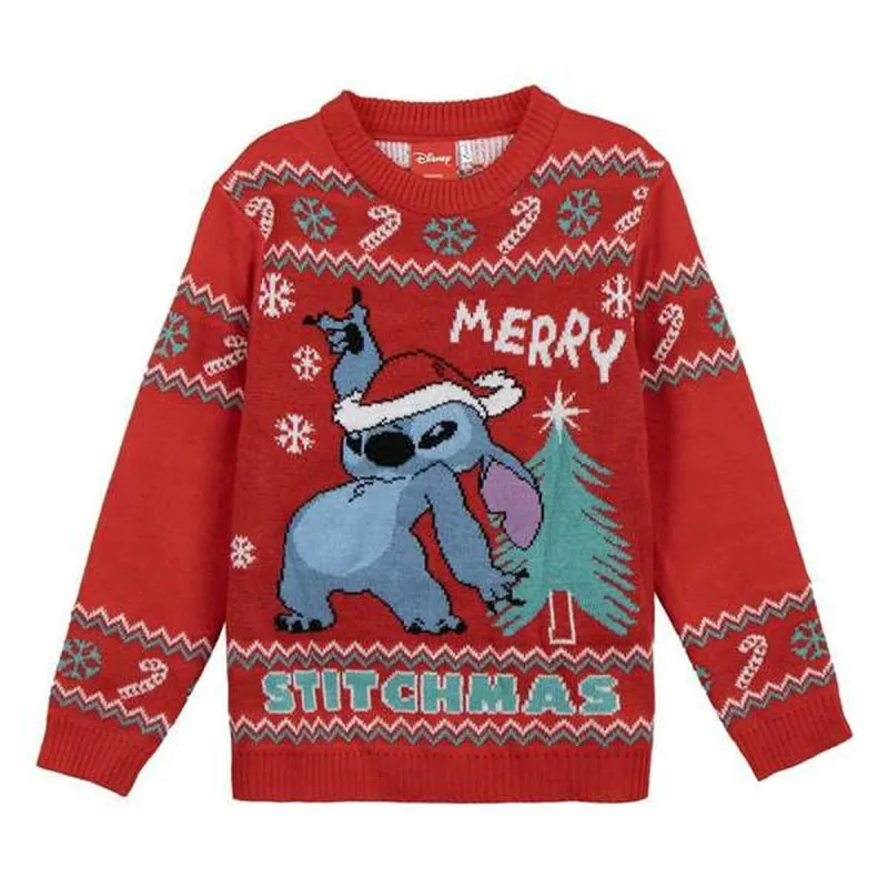 Свитер унисекс Stitch Красный