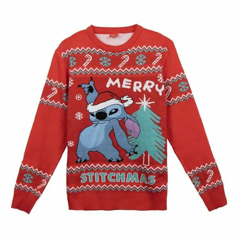 Moteriškas megztinis Stitch Raudona