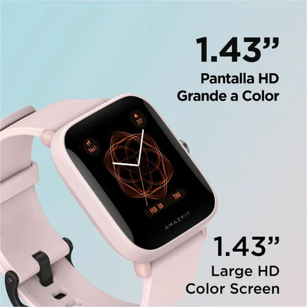 Smartwatch Amazfit Bip U Pro 1,43" GPS Bluetooth Black Pink 1,43