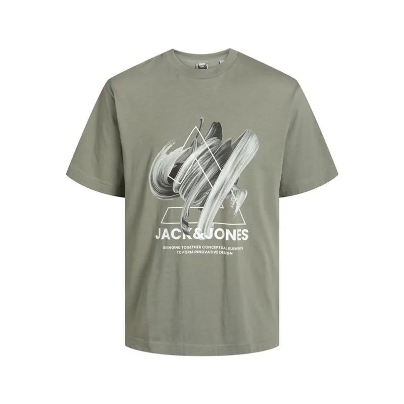 Детский Футболка с коротким рукавом Jack & Jones Jcotint Tee Ss Crew Neck Хаки