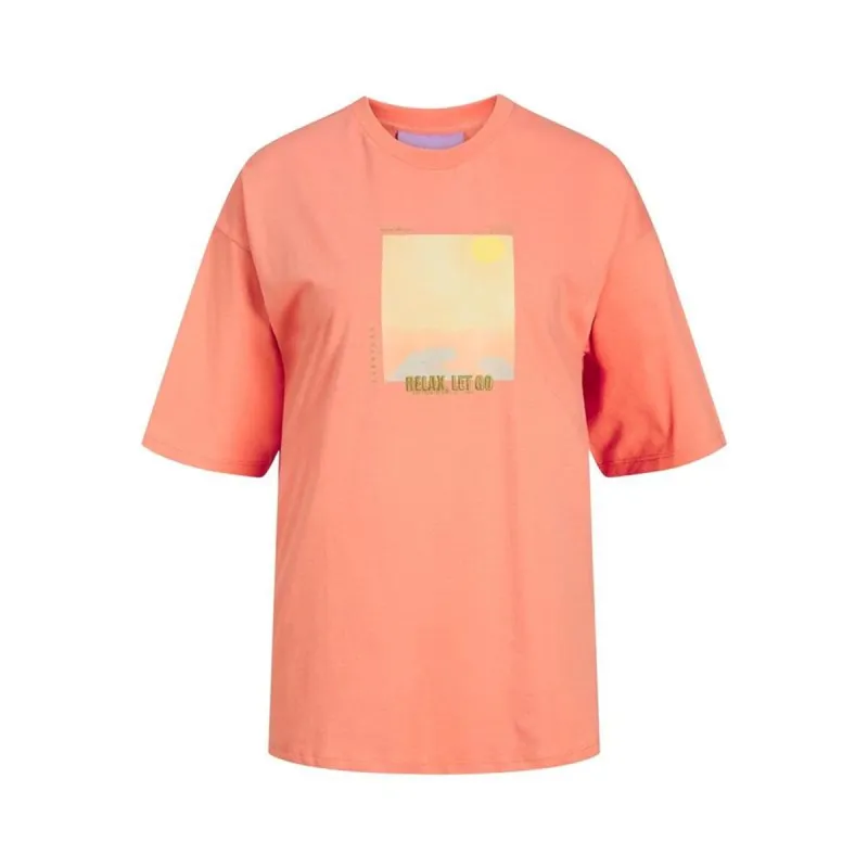 Naisten T-paita Jack & Jones Jxpaige Oranssi