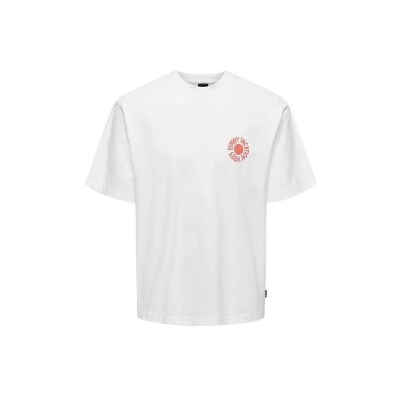 Футболка с коротким рукавом мужская Only & Sons Kasen Rlx Белый