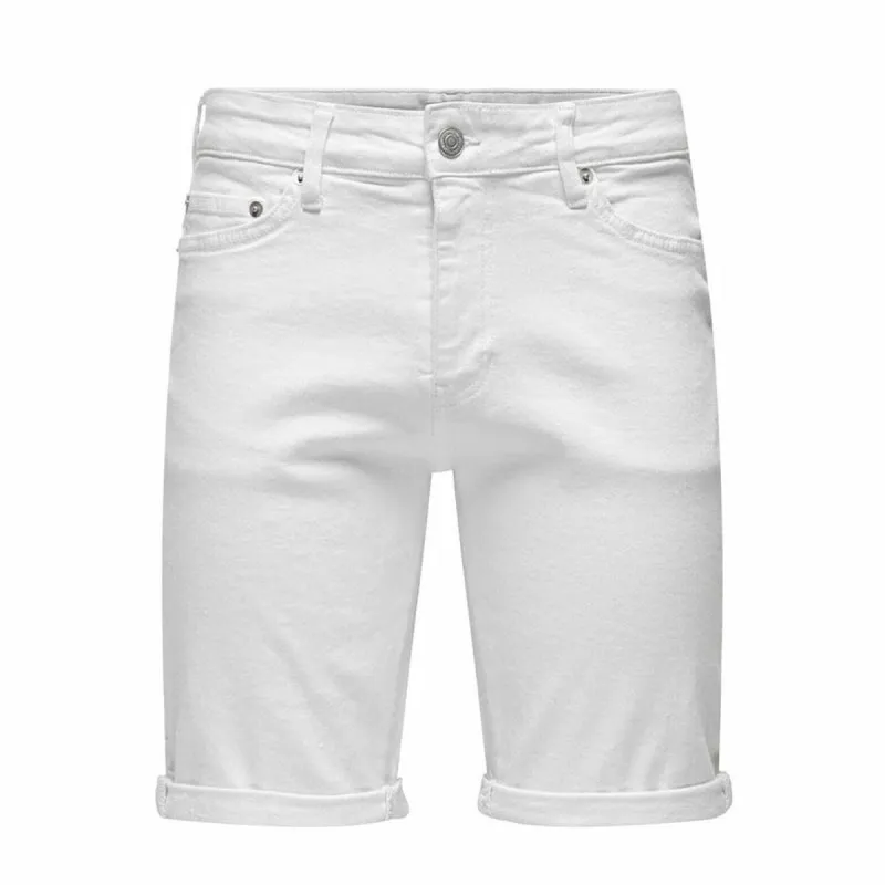 Meeste Lühikesed Püksid Only & Sons Onsply 9297 White Valge