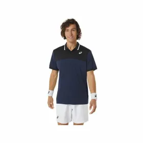 Поло с коротким рукавом мужское Asics Court Тёмно Синий