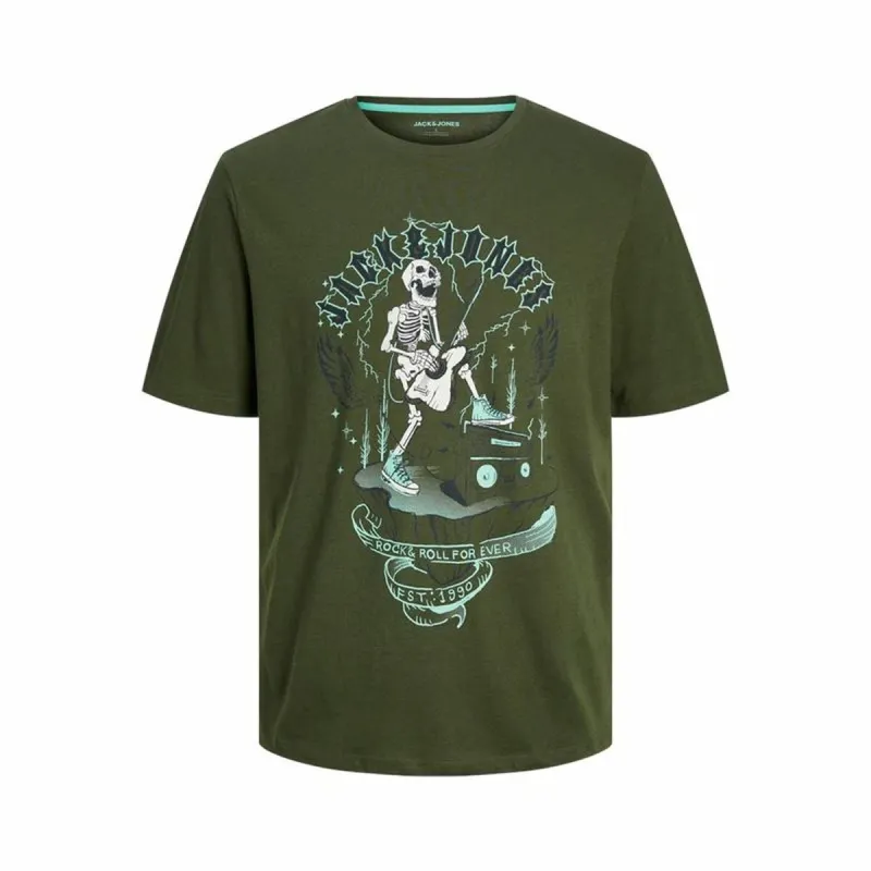 Футболка с коротким рукавом мужская Jack & Jones Оливковое масло