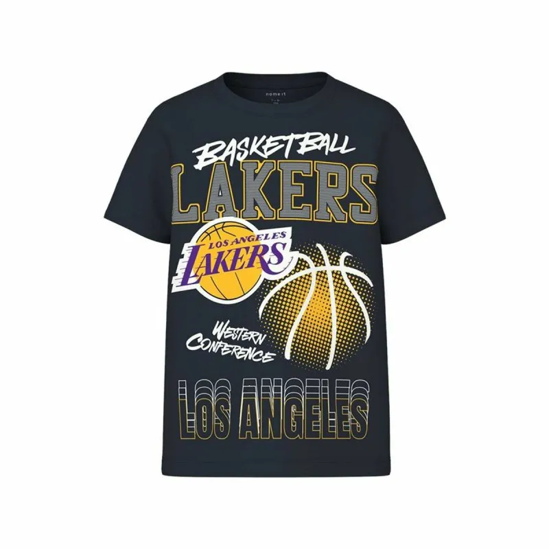 Krekls ar Īsām Piedurknēm Bērniem Name It mjyg Nba Box Ous Tumši Zils