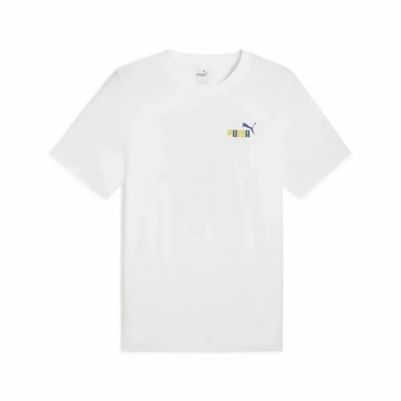 Men’s Short Sleeve T-Shirt Puma Graphics Puma Sports Club White