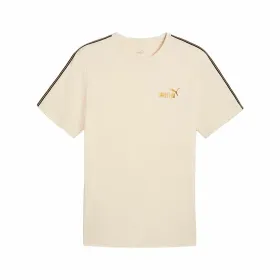 Miesten T-paita Puma Ess Tape Minimal Gold Beige