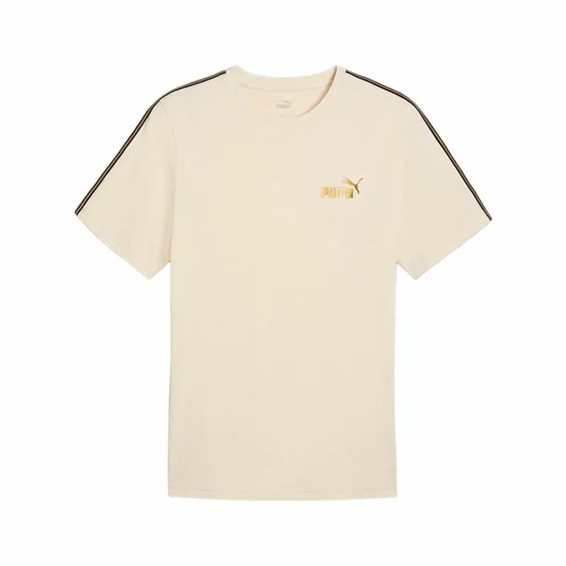 Miesten T-paita Puma Ess Tape Minimal Gold Beige