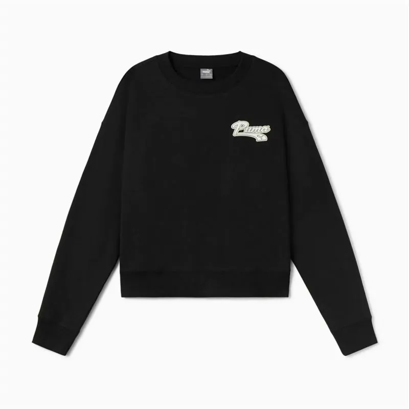 Naisten huputon collegepaita Puma Puma Script Crew Fl Mujer