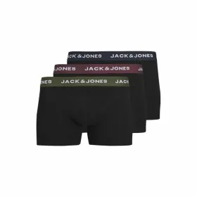 Vīriešu Bokseršorti Jack & Jones Jacaron Solid Trunks Melns