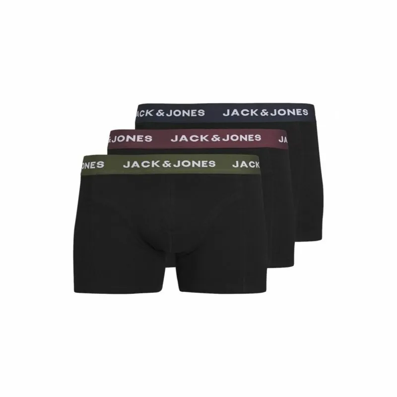 Vīriešu Bokseršorti Jack & Jones Jacaron Solid Trunks Melns