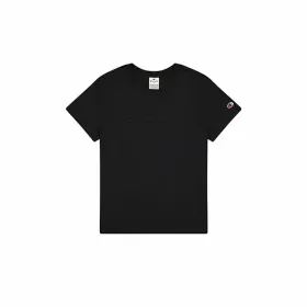 Moteriški marškinėliai su trumpomis rankovėmis Champion Champion Crewneck Juoda